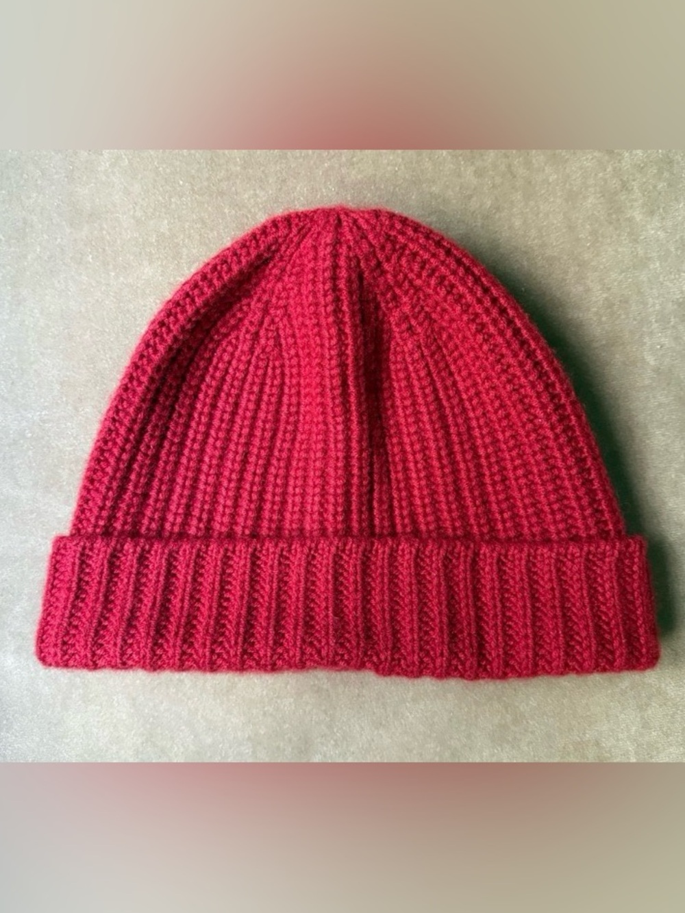 Classic Red Knit Beanie - Men's Winter Hat